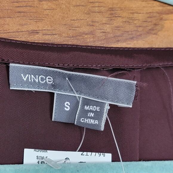 NWT Vince Burgundy Wool Blend Sheath Dress, Sz S - Picture 4 of 7